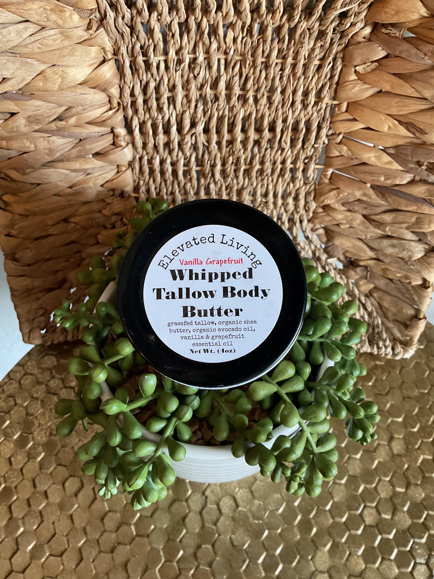 Tallow Body Butter- Vanilla Grapefruit